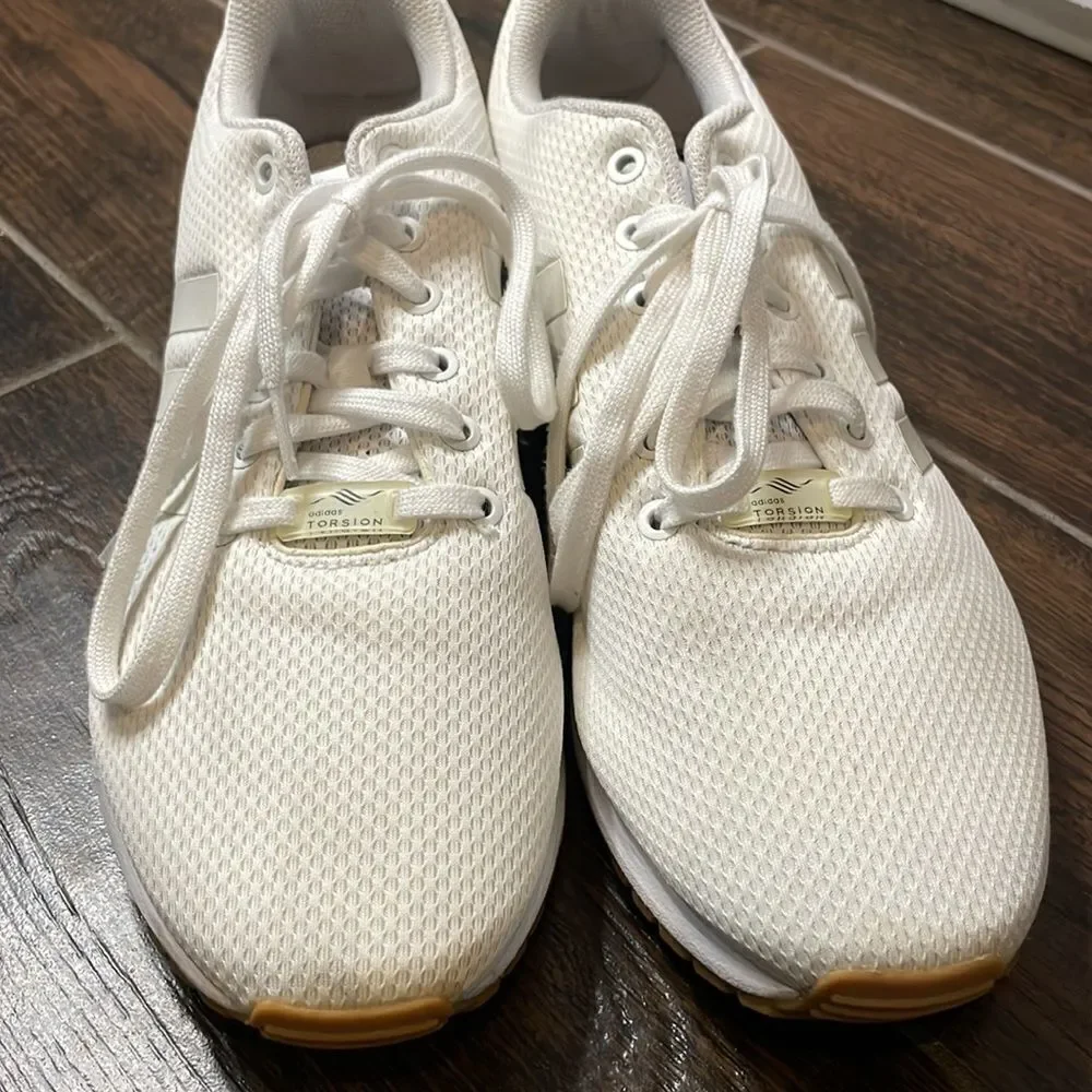 👟 Men’s White Adidas ZX Flux - Size 11 - Great Used Condition